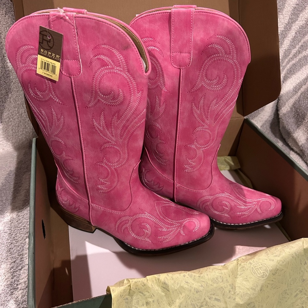 Pink Roper Cowboy Boots